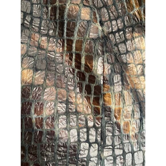 Vintage Faux Fur Scaled Blazer with Pockets Size 8 Alligator Snake Print - Picture 4 of 9